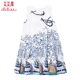 Ái Ái nhà cô gái bông váy trẻ em váy mùa hè thở trẻ em lớn của vest váy bãi biển váy KHSS14.