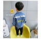 Áo khoác denim cho bé 2019 xuân mới bé trai phiên bản Hàn Quốc áo sơ mi bé phim hoạt hình 1234 tuổi thủy triều áo măng tô ngắn trẻ em Áo khoác