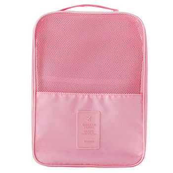 Double-layer three-position waterproof portable trolley box shoe bag