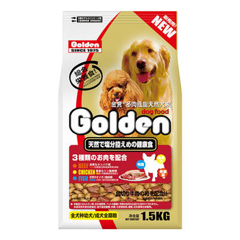 Golden Reward Dog Food Dog Low-Salt Dog Main Food Beef Grain Dog Food Universal Low-Salt Puppy and Adult Dog Double Dog Food 1.5kg