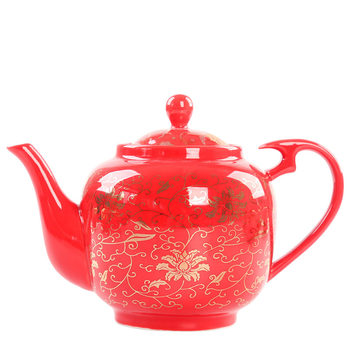Wedding teapot ceramic wedding teapot ງານແຕ່ງງານສີແດງ