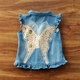Cô gái vest cotton mùa xuân quần áo trẻ em mới trẻ em vest denim ngoài đại dương trong thủy triều lớn cậu bé cotton áo gile trẻ sơ sinh Áo ghi lê