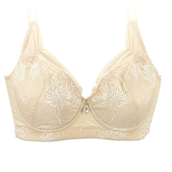 
Genuine Daizhidi adjustable women's big bra gathered thin cup ultra-thin full cup underwear D01917