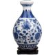 Jingdezhen ແກ້ວເຫລົ້າທີ່ເຮັດຈາກ porcelain ສີຟ້າແລະສີຂາວຂອງຄົວເຮືອນແກ້ວເຫຼົ້າແວງປະທັບຕາ