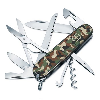 Swiss Army Knife 91MM Victorinox Swiss Knife 1.3713.94 Camouflage Hunter Multifunctional Folding Knife ຂອງແທ້ຈິງ