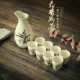 Mực kiểu Nhật, gió, rượu sake, bộ rượu vang, rượu trắng hộ gia đình, rượu mạnh bằng gốm, ly, bình, rượu, cốc uống nước - Rượu vang