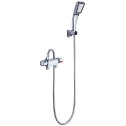 All-copper exposed thermostatic mixing valve shower valve shower faucet Solar electric water heater automatic thermostat