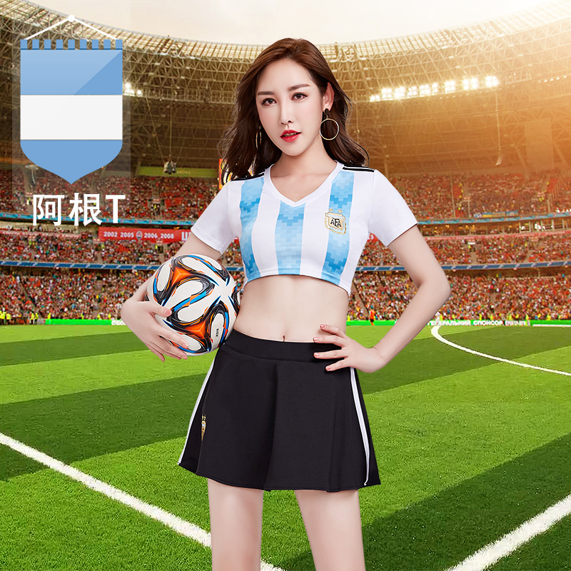 2020 Soccer bé Sexy dance Suit Thế giới Cheerleader trang phục nữ Night Bar Hiệu suất ăn mặc Jersey