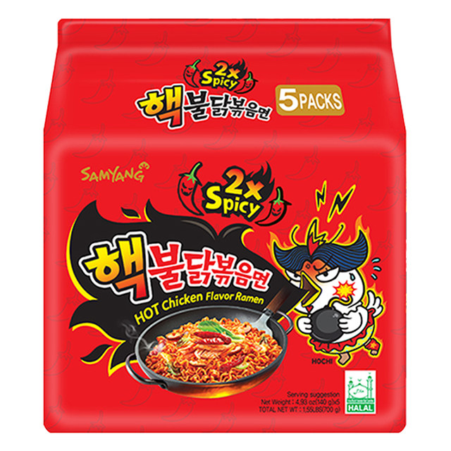 Korean double spicy imported nuclear bomb turkey noodles