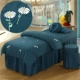 Đơn giản rắn màu thêu denim bedspread thẩm mỹ viện Beauty SPA massage đặc biệt bedspread custom-made với lỗ - Trang bị tấm
