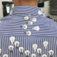Chân trời nam mùa xuân và mùa hè Bóng đèn mới In áo rõ ràng Slim Fit Thanh niên áo dài tay hợp thời trang