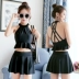 Áo tắm nữ 2018 mới hai mảnh nóng bỏng Hàn Quốc nhỏ nước hoa bảo thủ che bụng chia tay áo tắm siêu cổ tích 	bikini 2 mảnh màu trắng	 Bộ đồ bơi hai mảnh