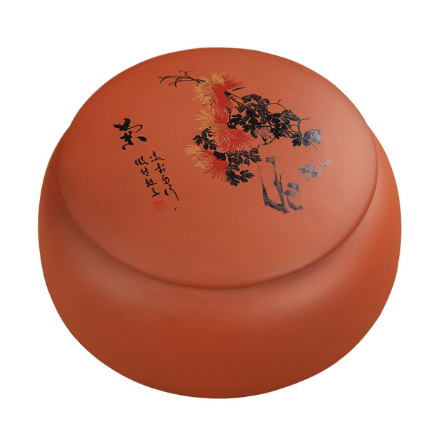 Yixing Large Ceramic Portable Retro Purple Clay Storage Jar