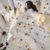 Thung lũng Red ins bướm ròng 1,5 m giường 1.8m bông denim giường bông nhỏ gọn ba mảnh hoa quả - Bộ đồ giường bốn mảnh chăn ga gối Bộ đồ giường bốn mảnh