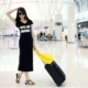 Modal cổ chữ V váy mùa hè váy ngắn tay ngắn mùa hè phong cách mới của phụ nữ Hàn Quốc váy một mảnh giản dị - váy đầm