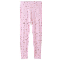 ແມ່ທ້ອງ long johns pure cotton belly-supporting trousers pajamas underpants single piece printed maternal cotton adjustable belly-supporting long johns