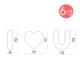 Khuôn bánh đỏ kỹ thuật số 4 inch 6 inch 8 inch 10 inch nhà tình yêu hình trái tim sinh nhật cơn bão phôi mài mòn 520 - Tự làm khuôn nướng
