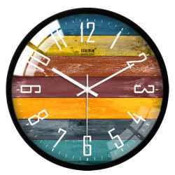 Nordic Creative Wood Grain Large Silent Wall Clock Modern Stylish European Style Living Room Personalized Bedroom Quartz Clock