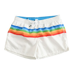 Rainbow trendy thin three-point sports shorts summer beach trunks swim trunks men's running fitness pants ການຝຶກອົບຮົມຜູ້ຊາຍ