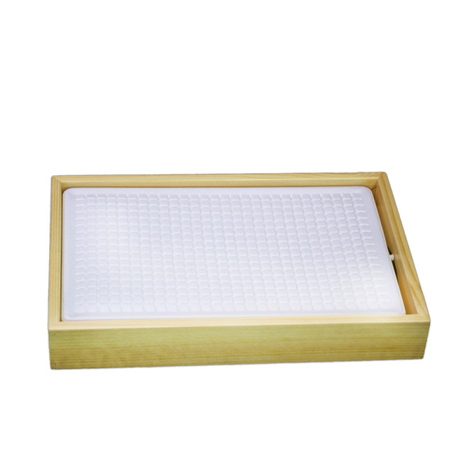 Rectangular container ice plate with wooden support straight ice box
