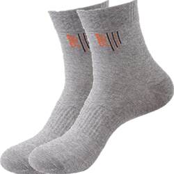 Langsha Socks ຜູ້ຊາຍສີ່ລະດູການຜູ້ຊາຍພາກຮຽນ spring ແລະດູໃບໄມ້ລົ່ນແບບຝ້າຍ Breathable Sweat-absorbent Cotton Socks Mid-Tube Autumn and Winter Long Socks Men's Pure Cotton