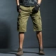 Qingku khuyến mãi 2018 mới nhiều túi nam cắt quần mùa hè mỏng phần mùa hè cotton lỏng quần short Hàn Quốc quần thể thao