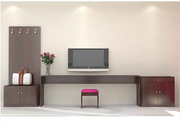 Shu Xuan SHUXUAN Express Hotel Khách sạn nội thất đầu giường tiêu chuẩn phòng đơn chân giường TV tủ hành lý giá treo quần áo - Nội thất khách sạn smart tivi