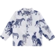 Áo sơ mi nam Mengmen Mo Mi dài tay bé trai Cotton Chao Boy Đẹp trai ve áo Cotton mùa thu