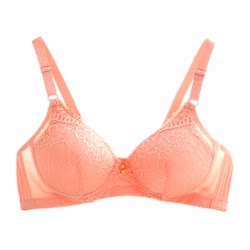 New Tingma wire-free push-up sexy lace bra, ສະດວກສະບາຍສີແຂງ 3-breasted ບາງ bra ສໍາລັບເດັກຍິງ 359