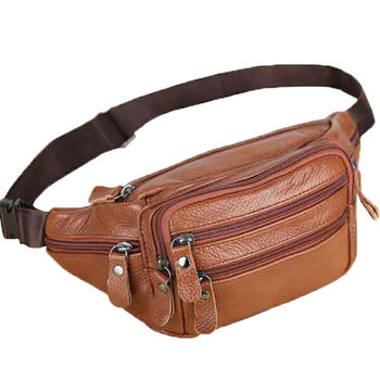 New men's shoulder bag european and american fashion soft leather cash register