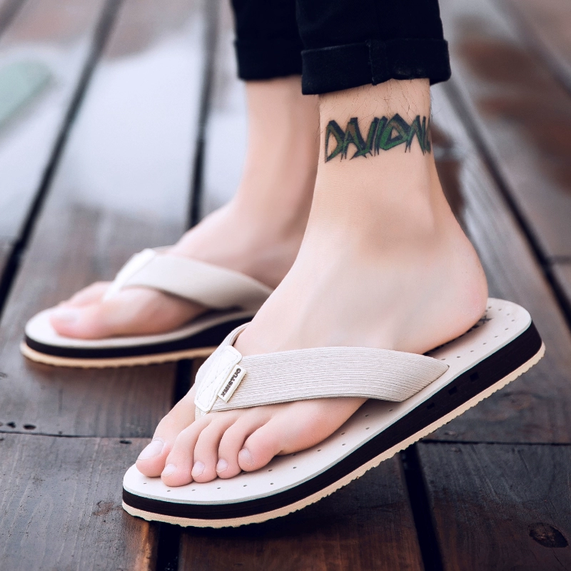 2020 dép mùa hè nam dòng mùa hè Hàn Quốc của nam phi trượt mặc bên ngoài mềm đế flip-flops dép và dép dép 