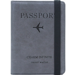 Rice printing passport holder ins Korea RFID anti-theft swiping passport card holder multi-functional document holder ticket storage bag