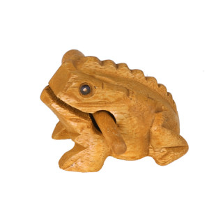 Thai wooden hand-carved frog children's ornament