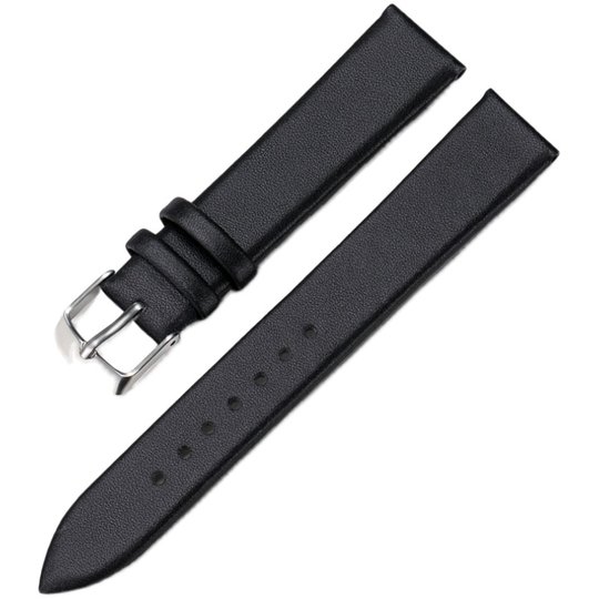 Master Niu plain smooth leather watch strap