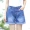 Quần short denim nữ mùa hè Hàn Quốc phiên bản của kích thước lớn chất béo mm đàn hồi eo năm quần 2018 new loose cao eo chân rộng quần nóng