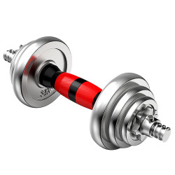 Dumbbell Men's Home Fitness Set, Pure Iron Electroplated, 20kg kg Barbell, Adjustable Weight, Pair of Equipment