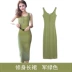 Váy quây nữ mùa hè màu xanh lá cây túi dài hông mỏng tay mùa hè 2019 mới giản dị - Sản phẩm HOT Sản phẩm HOT
