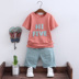 Bé trai Summer Outfit 2020 mới mùa hè cho trẻ em ngắn tay áo Quần áo trẻ em cậu bé 10 tuổi người Hàn Quốc phiên bản của chiếc áo khoác thủy triều. 