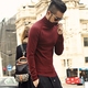 Áo xuân 2019 quần áo màu đỏ nam raglan tay áo cao cổ áo len nam mỏng cổ cao chạm đáy áo len J541 áo len cardigan nam Hàng dệt kim