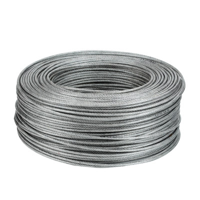 Galvanized steel wire rope plastic coated white transparent wire rope soft greenhouse traction Kiwi grape rack clothesline