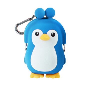 ຖົງນ້ອຍຂອງເດັກນ້ອຍ penguin silicone coin purse baby cute girl coin bag accessories animal three-dimensional bag trendy