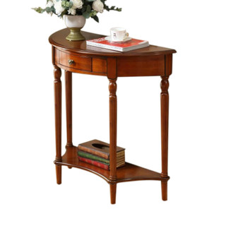 American solid wood semicircle corridor wall side table