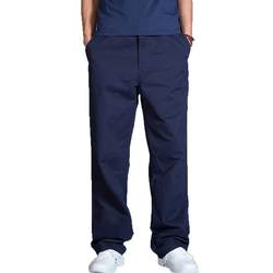 Summer pure cotton casual pants men's loose pants middle-aged overalls trousers spring and autumn straight pants men's business trousers