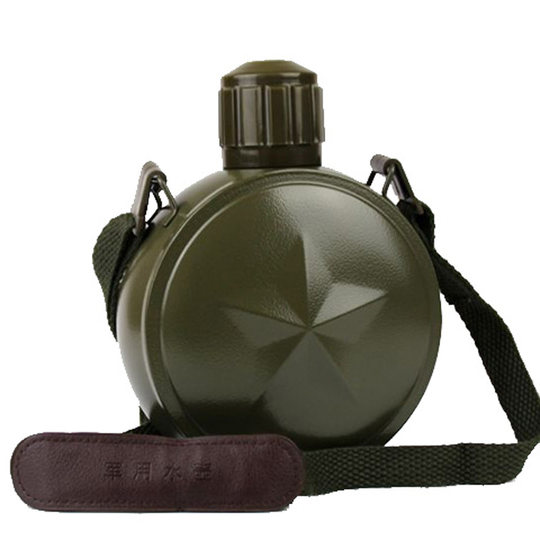 德式便携大容量军迷军训用水壶 户外旅游壶304真空不锈钢保温壶