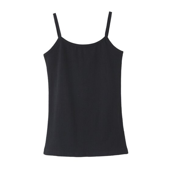 Modal black and white slim fit bottoming shirt with small suspenders