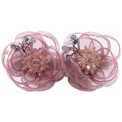 Hairpins silk flower top clip spring clip one-word hairpin hairpin Korean ladies hair accessories horizontal clip ponytail clip