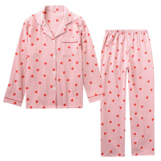 ins style double layer washed gauze autumn and winter pajamas