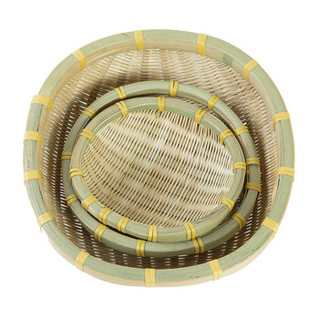 Hand-made storage sieve dustpan farmhouse free shipping bamboo basket