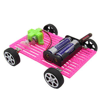 Science and Technology Small Project DIY Electric Car Handmade Motor Assembly Materials Teaching Aids Model Children's Small Invention Racing Car