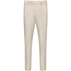 Guillaume wool trousers ຂອງຜູ້ຊາຍທຸລະກິດ beige trousers slim casual houndstooth trousers ລະດູຫນາວ